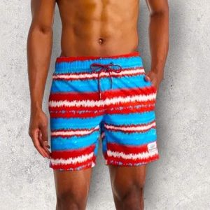 Beach Bros Men’s Medium Swim Trunks with Pockets and Drawstring Waistband